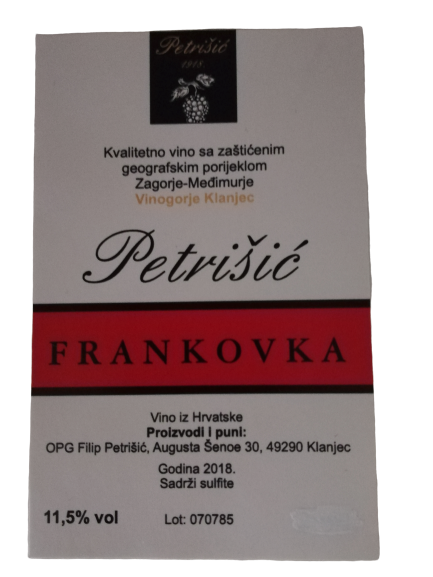 Vina Petrišić Frankovka rinfuza