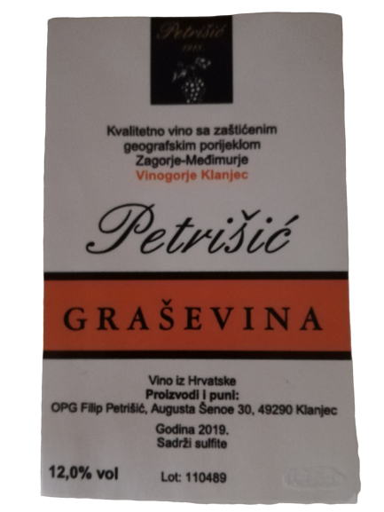 Graševina u rinfuzi vina Petrišić